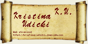 Kristina Udicki vizit kartica